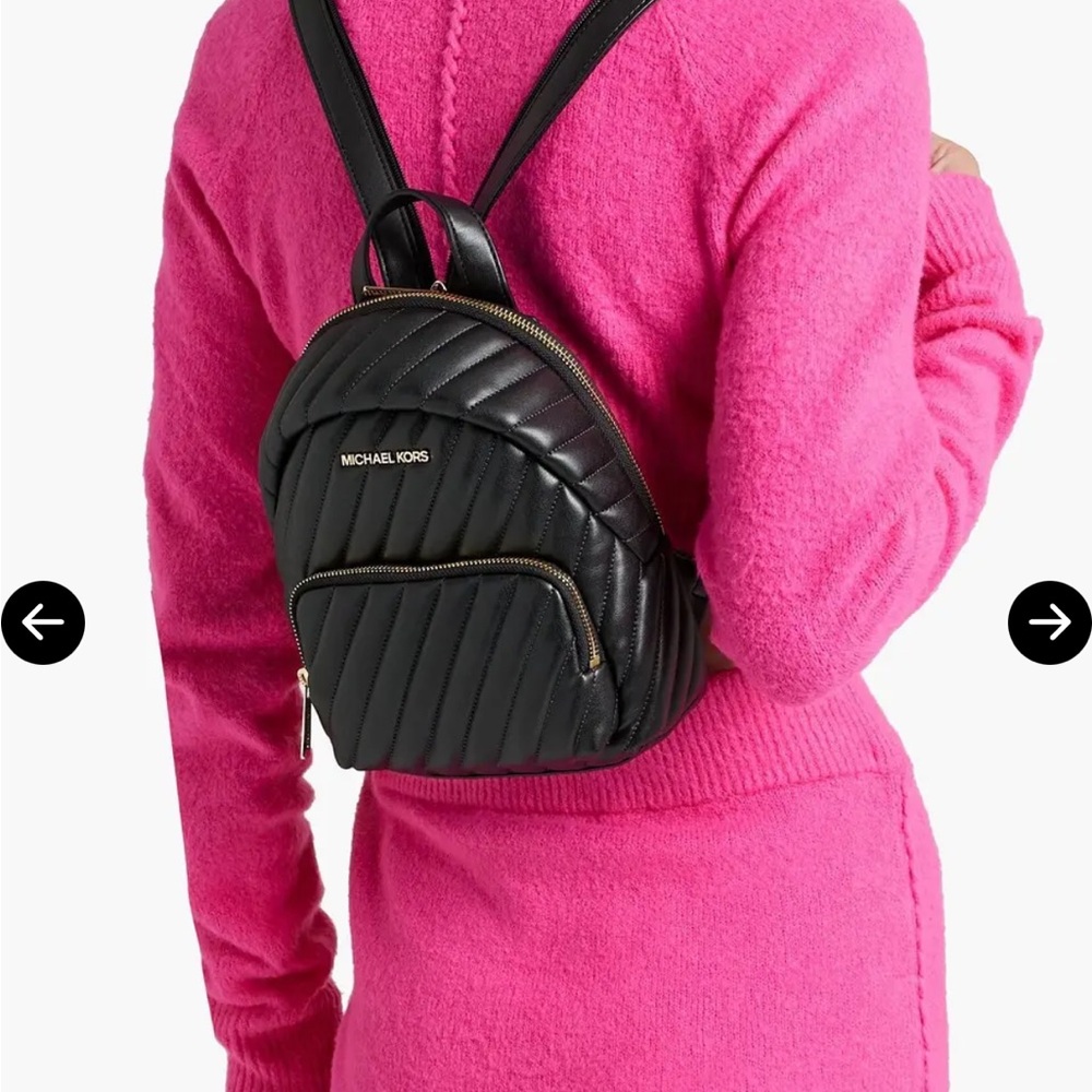 Michael Kors Erin Small Quilted Faux Leather Backpack